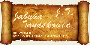 Jabuka Tanasković vizit kartica